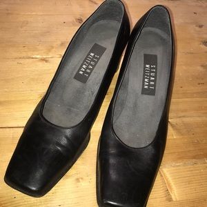 Stuart Weitzman black pumps, 2”, square toe
